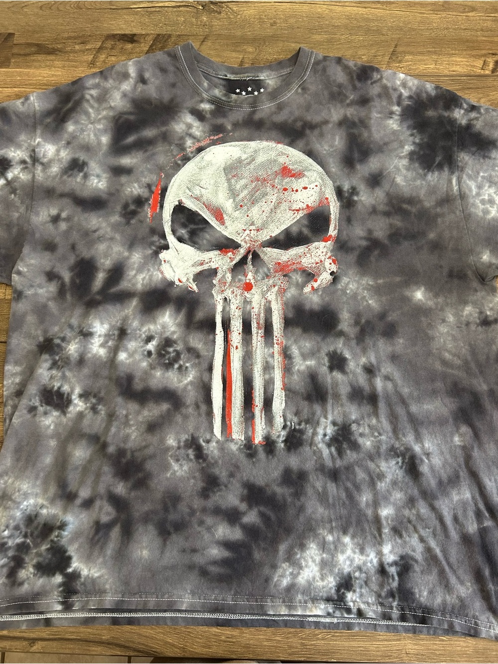 Marvel Punisher Tye-Dye Skull Graphic T-shirt 2XL Universal Studios